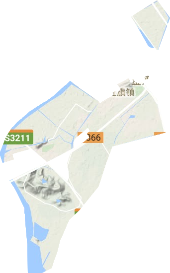 红旗镇地形地图