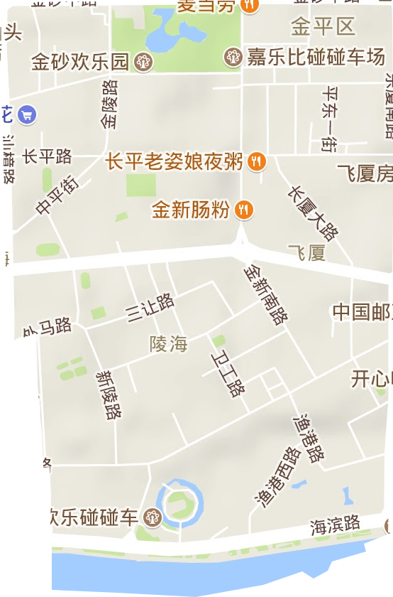 石炮台街道地形地图