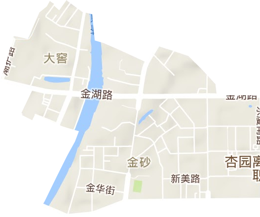 金砂街道地形地图