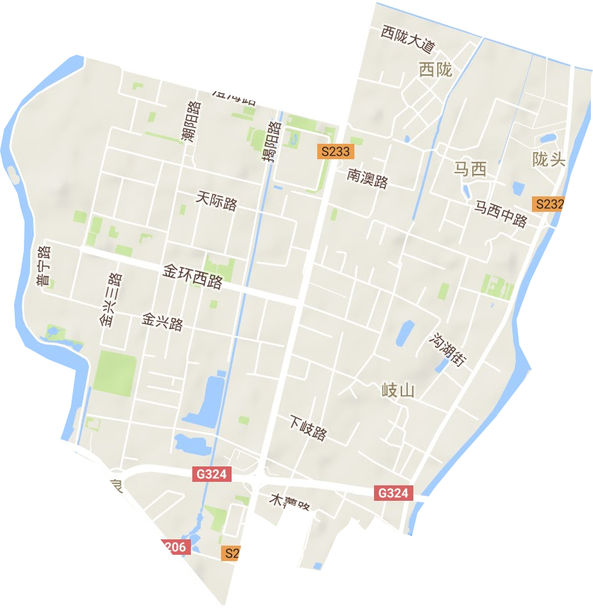 岐山街道地形地图