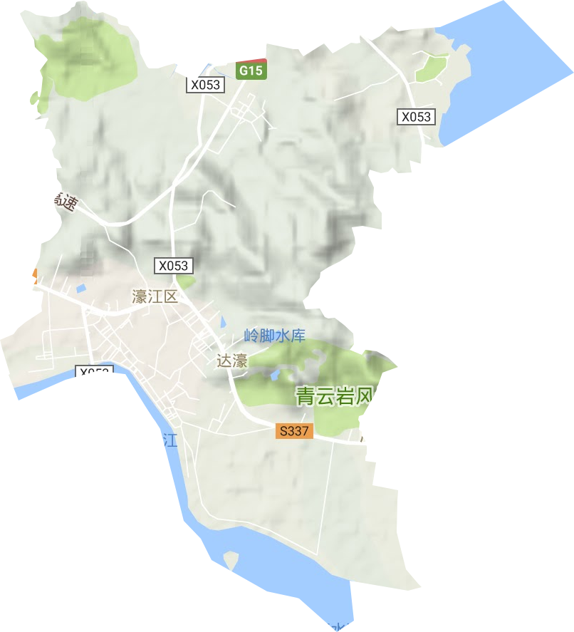 达濠街道地形地图