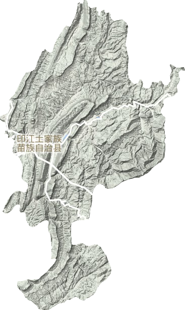 印江县地形地图