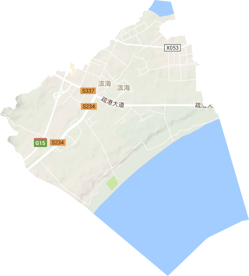 滨海街道地形地图
