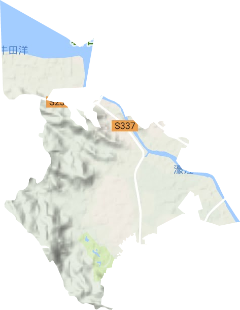 河浦街道地形地图