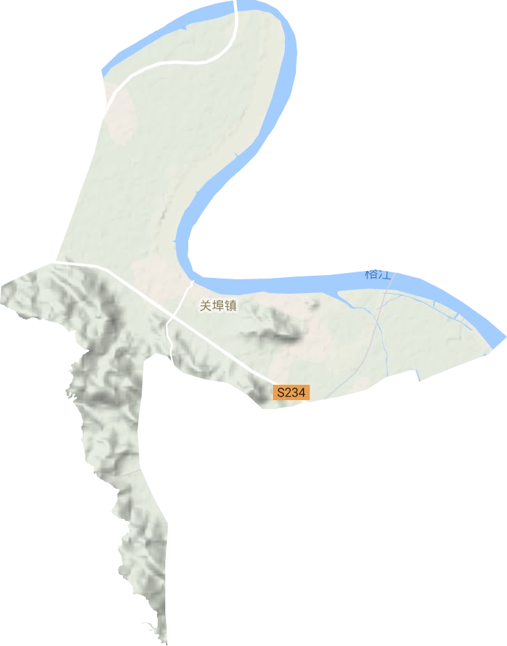 关埠镇地形地图