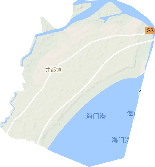 井都镇地形地图