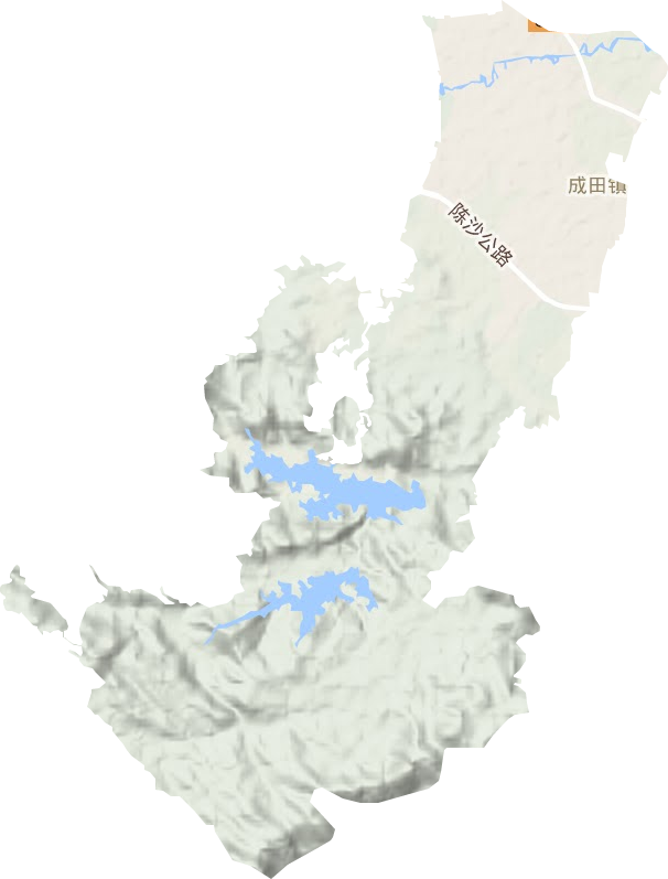 成田镇地形地图