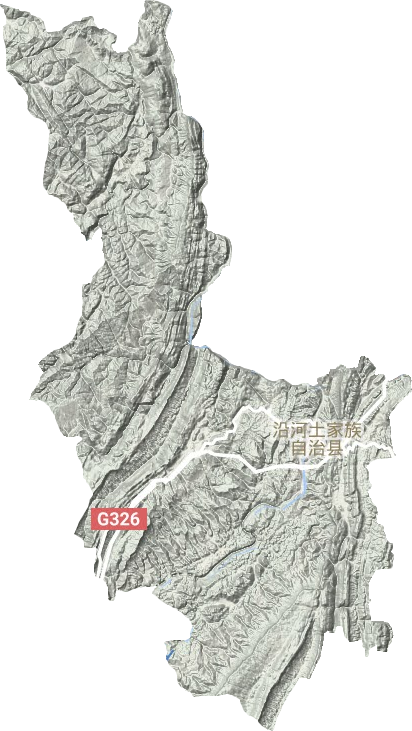 沿河县地形地图