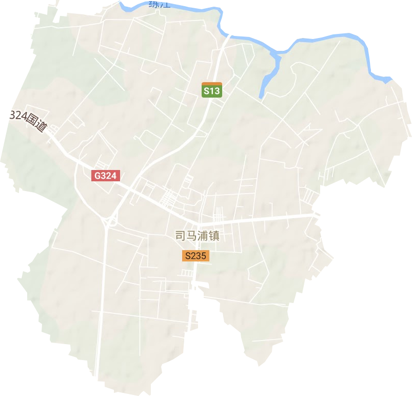 司马浦镇地形地图