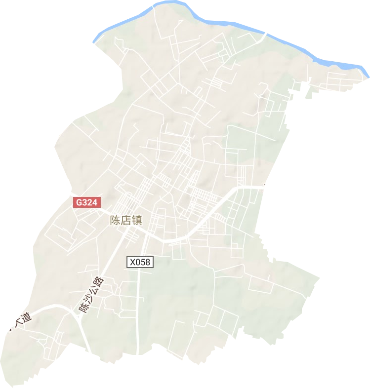陈店镇地形地图