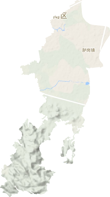 胪岗镇地形地图
