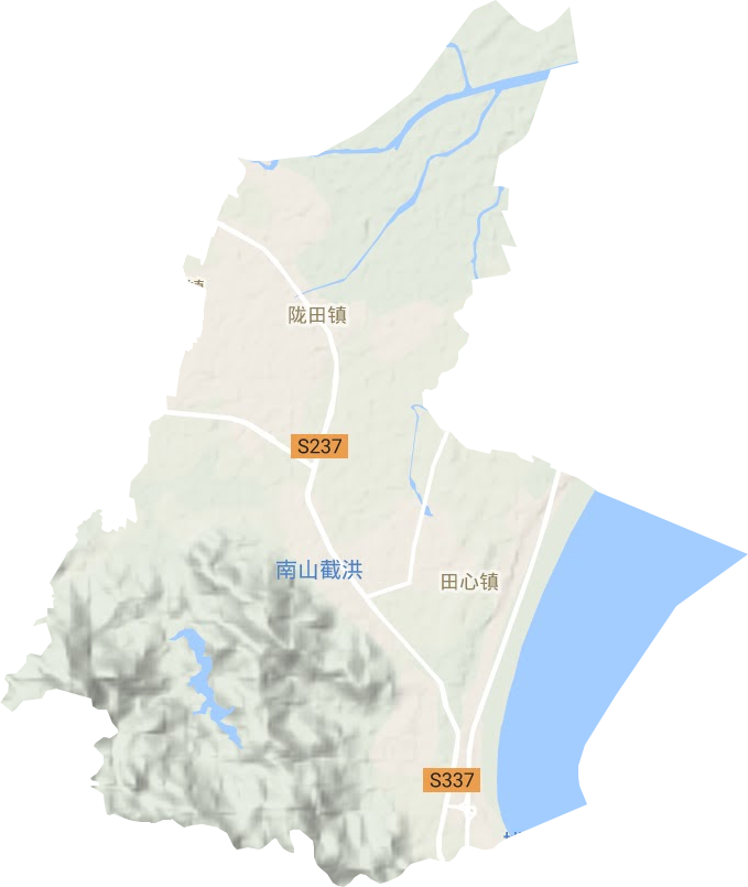 陇田镇地形地图
