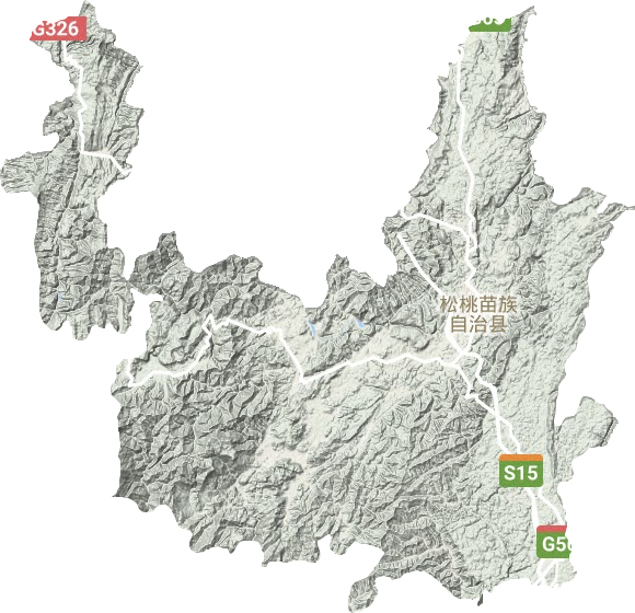 松桃县地形地图