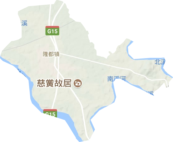 隆都镇地形地图