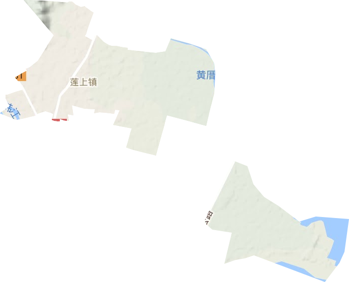 莲上镇地形地图