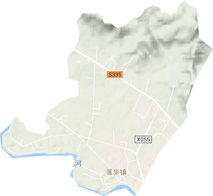 莲华镇地形地图