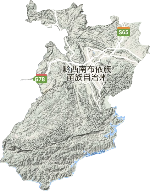 兴义市地形地图