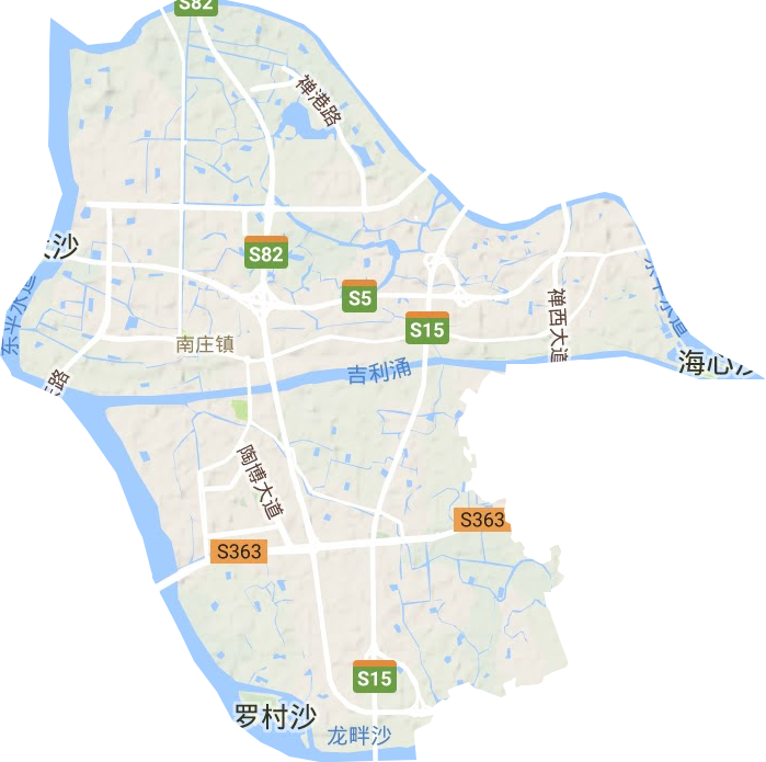 南庄镇地形地图