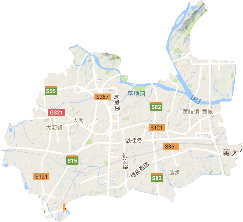 大沥镇地形地图