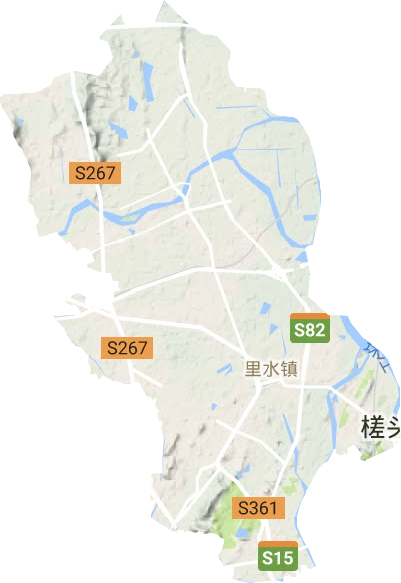 里水镇地形地图