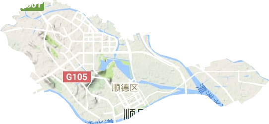 大良街道地形地图