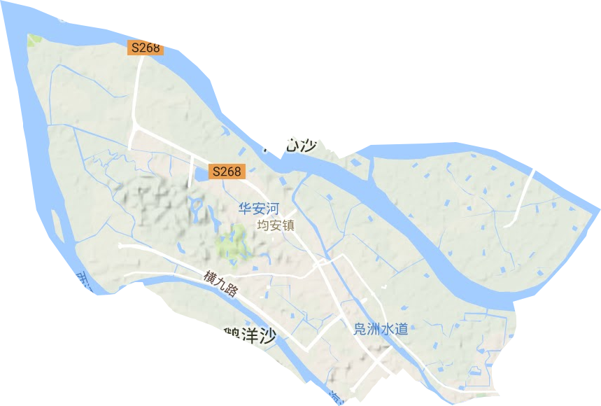 均安镇地形地图