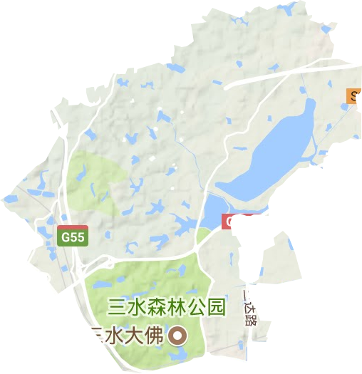 云东海街道地形地图