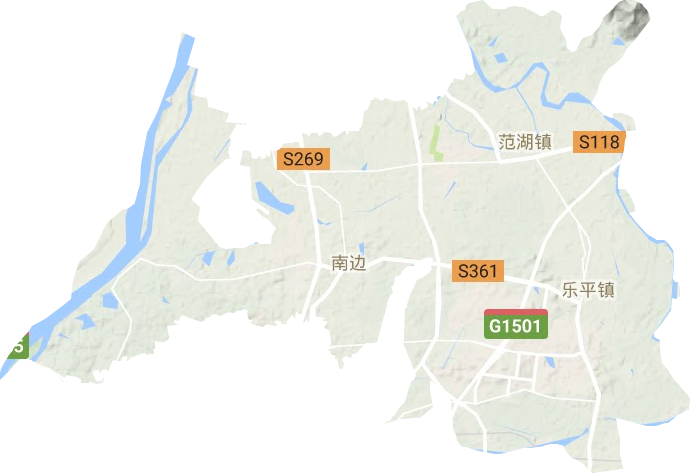 乐平镇地形地图