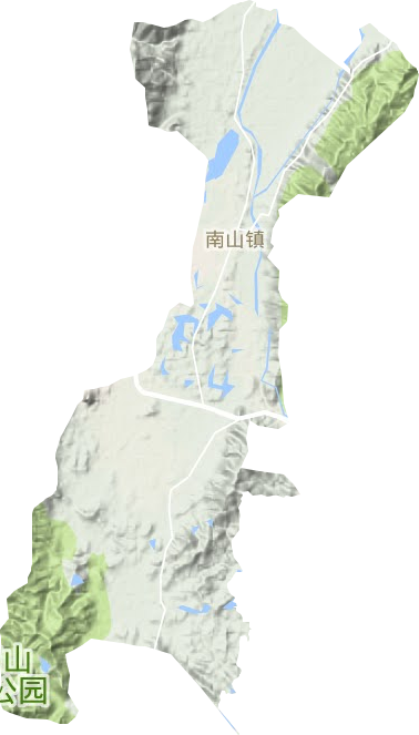 南山镇地形地图