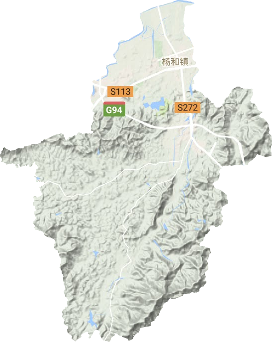 杨和镇地形地图