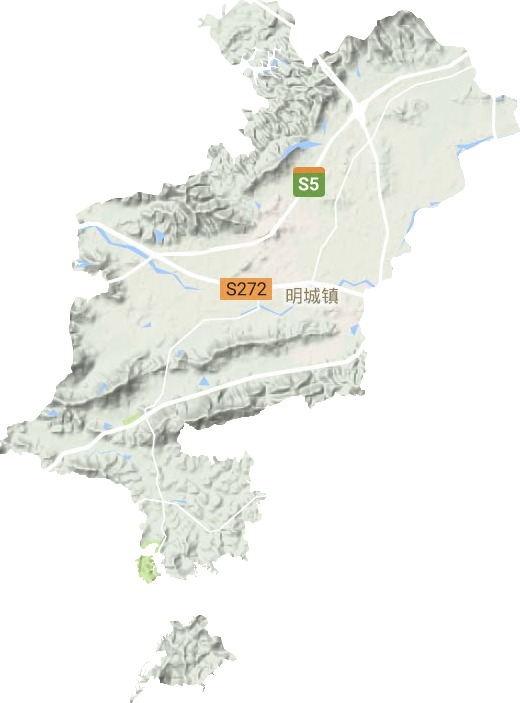 明城镇地形地图