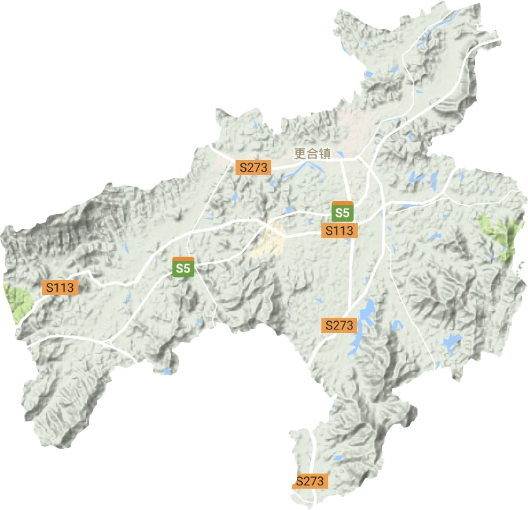 更合镇地形地图
