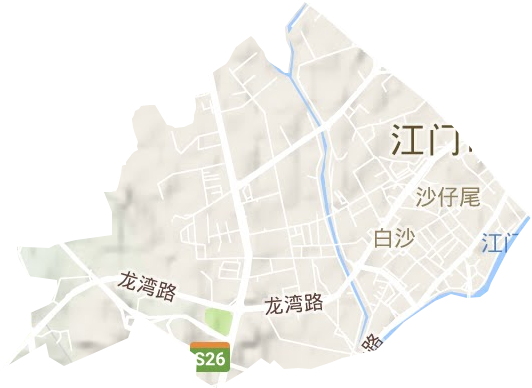 白沙街道地形地图