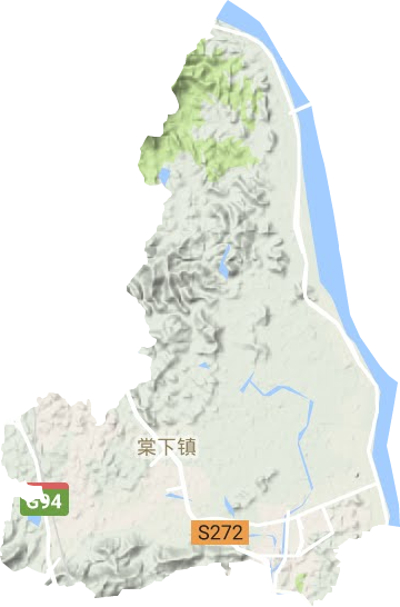 棠下镇地形地图