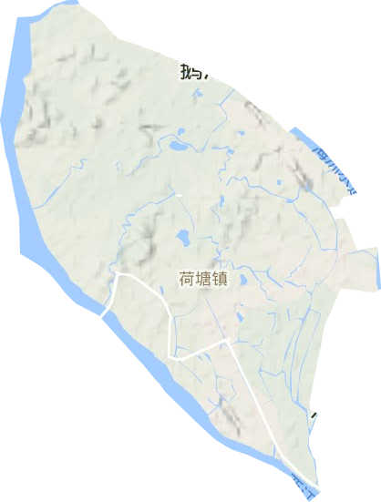 荷塘镇地形地图