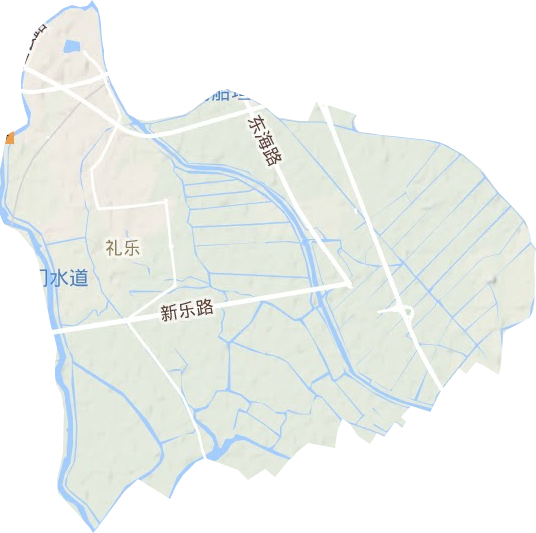礼乐街道地形地图