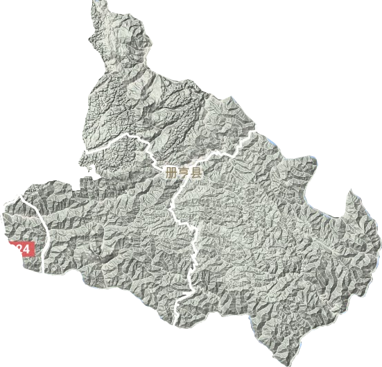 册亨县地形地图