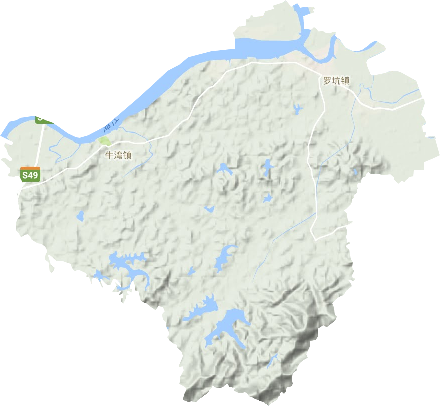 罗坑镇地形地图