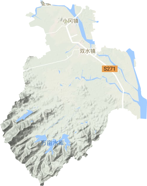 双水镇地形地图