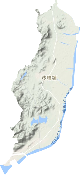 沙堆镇地形地图