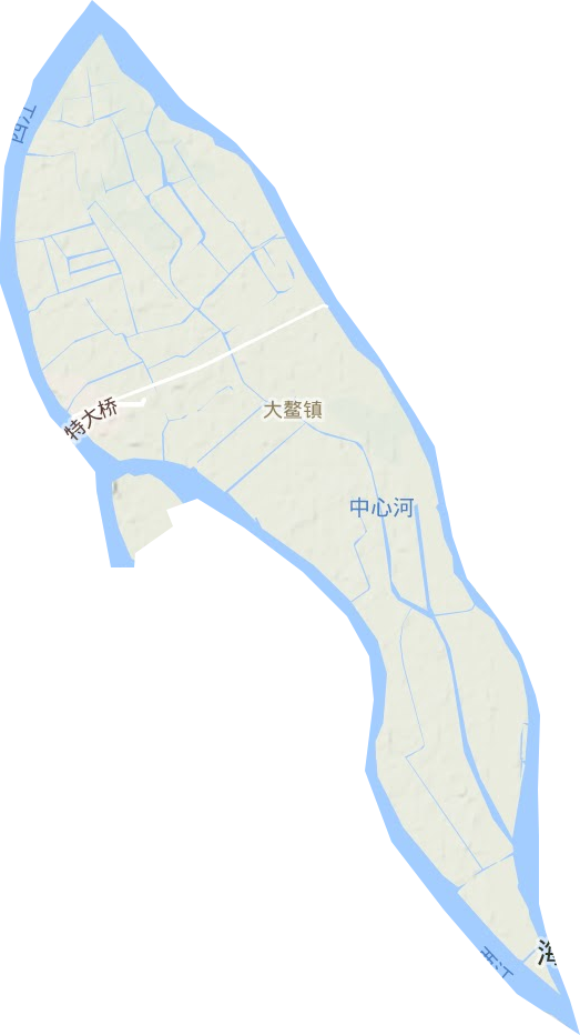 大鳌镇地形地图