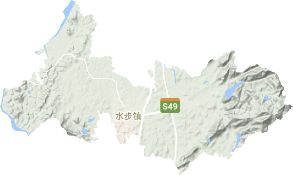 水步镇地形地图