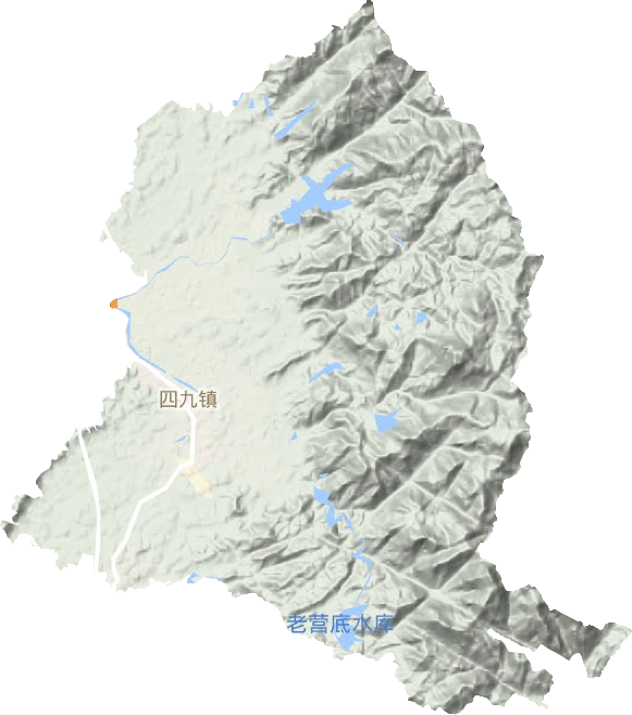 四九镇地形地图