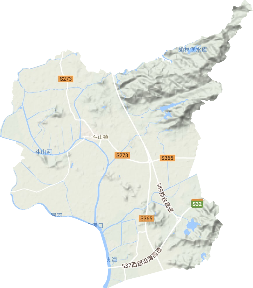 斗山镇地形地图