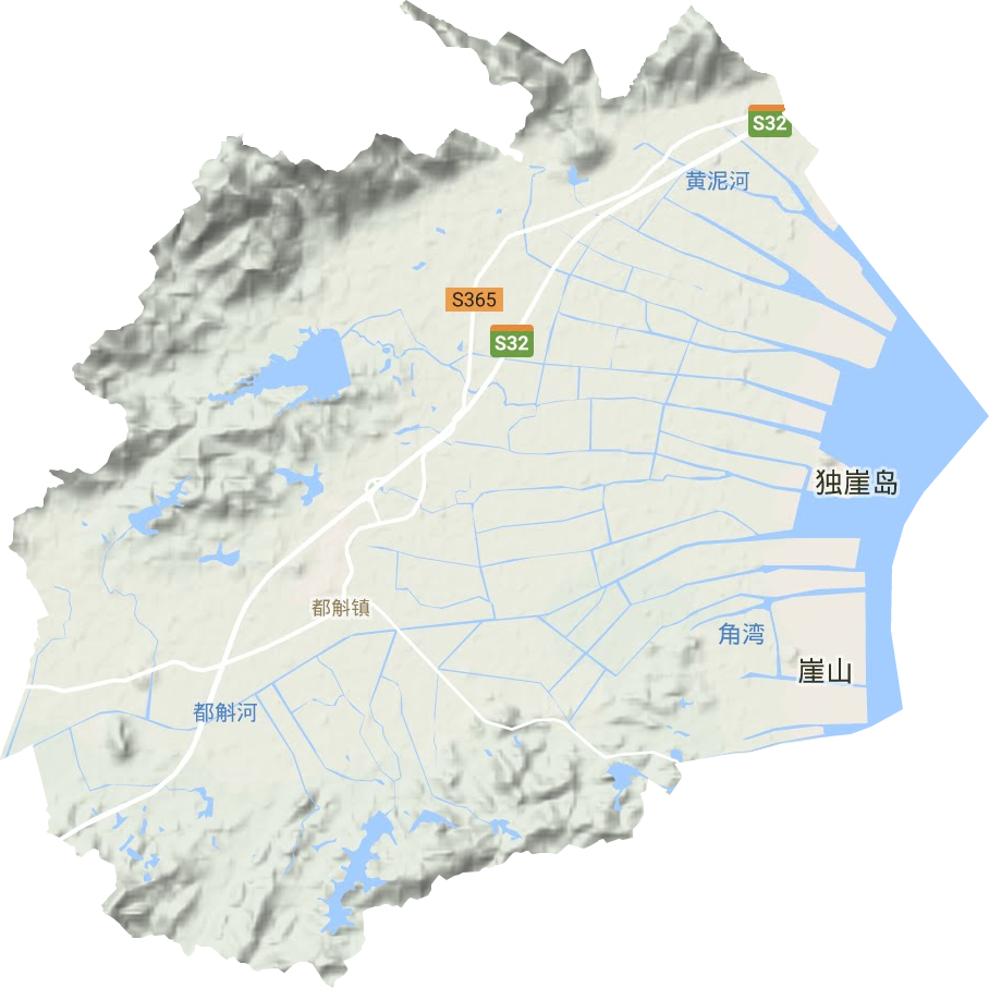 都斛镇地形地图