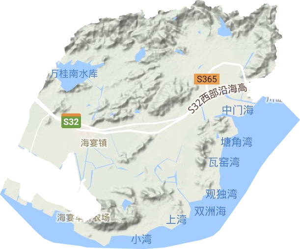 海宴镇地形地图