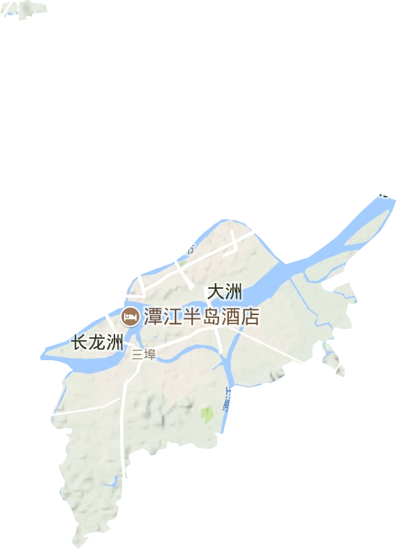三埠街道地形地图