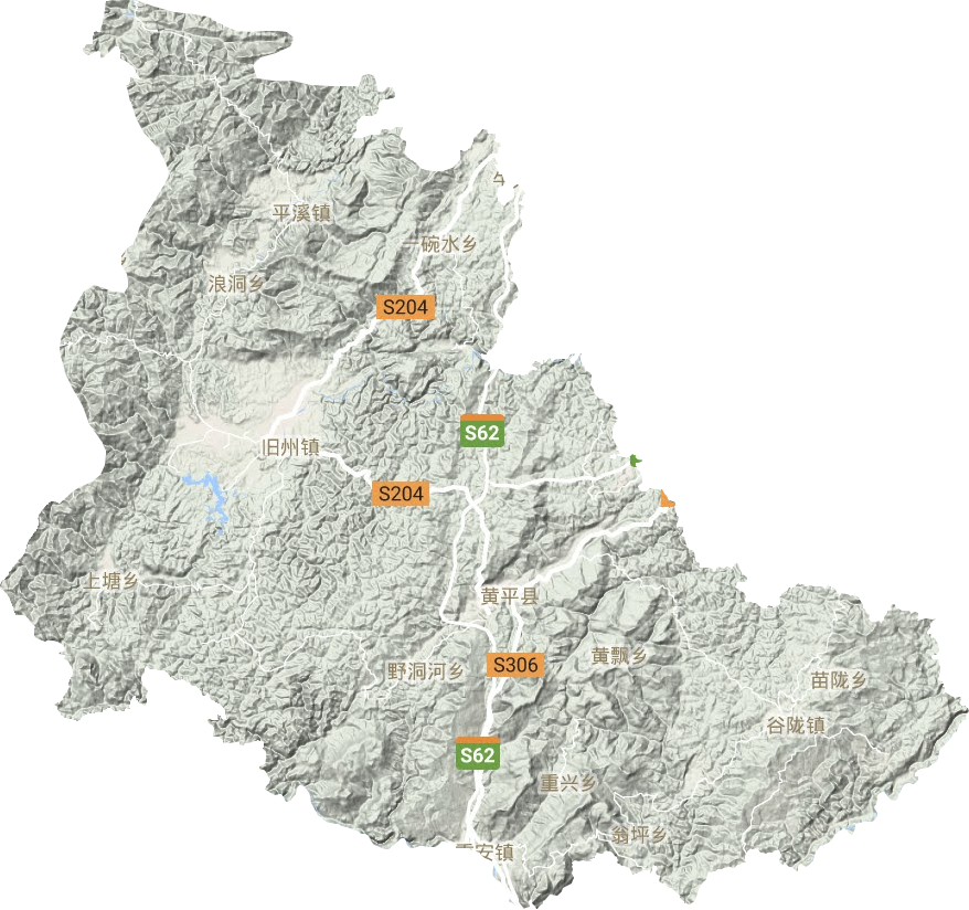 黄平县地形地图