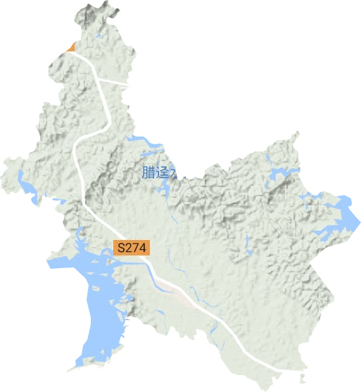 龙胜镇地形地图