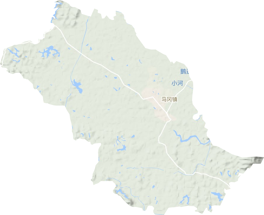 马冈镇地形地图